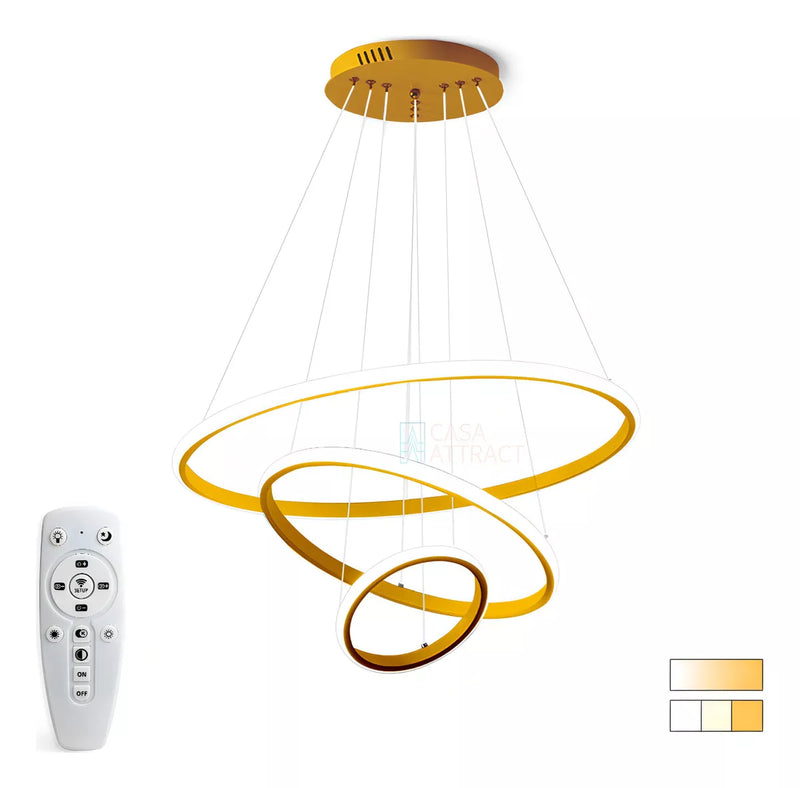 Lustre Pendente Circular Triplo em LED