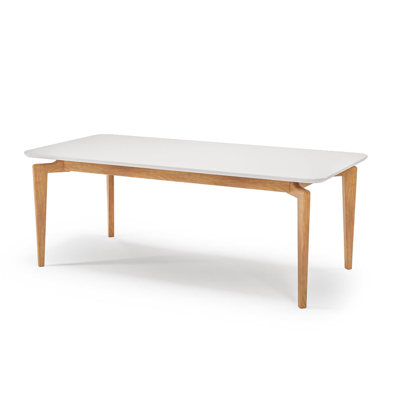 Conjunto de Mesa Oval Oslo com Tampo de Vidro na cor Fendi Base Oval com Cadeiras Alexandria de Telinha no Linho Bege 288