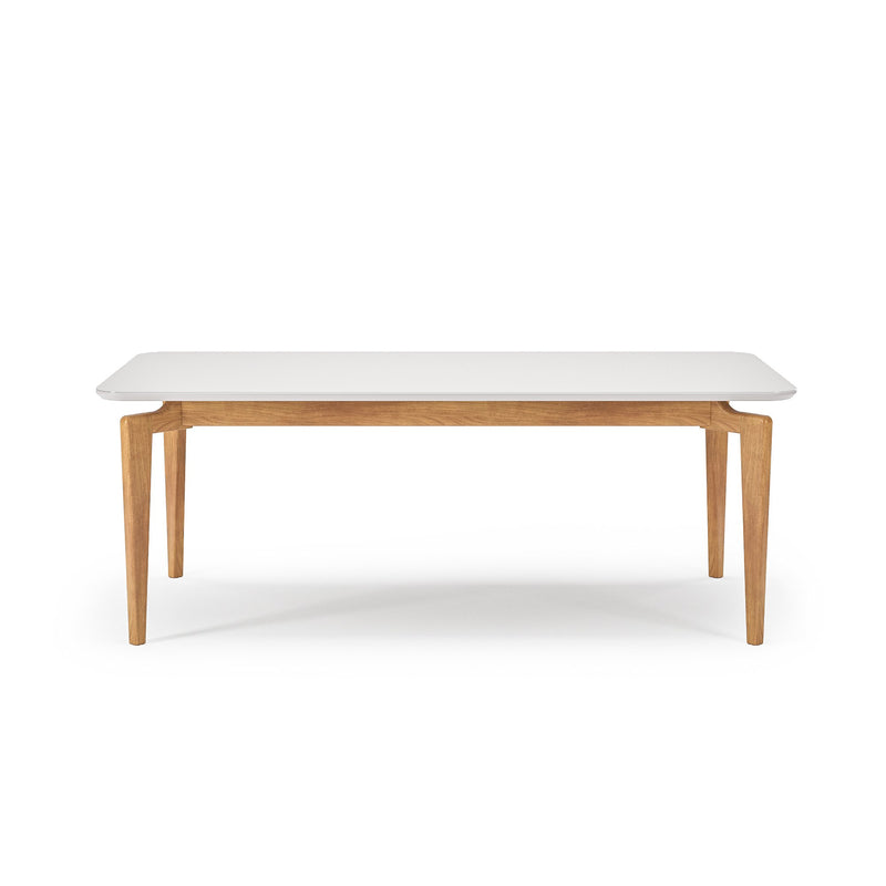 Conjunto de Mesa Oval Oslo com Tampo de Vidro na cor Fendi Base Oval com Cadeiras Alexandria de Telinha no Linho Bege 288