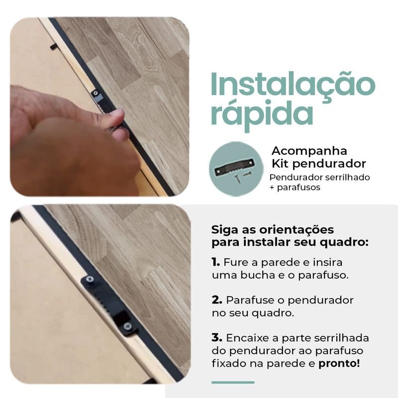 Dupla de Quadros em Vidro Gaivotas Minimalista Vida para Sala  Beleza nos Detalhes Slim Natural - 40x60 - 30x40