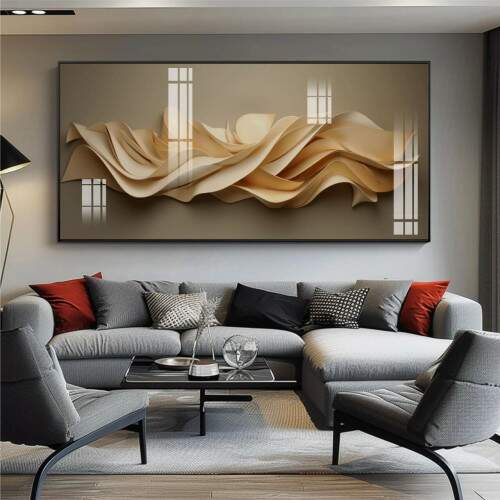 Quadro Decorativo Abstrato 3D Fundo Marrom