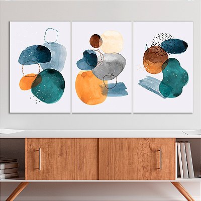 Quadros Decorativos Trio em Canvas Composição