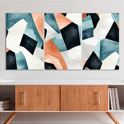 Quadros Decorativos Trio em Canvas Composição